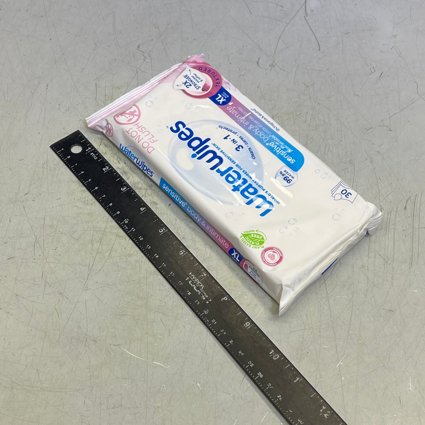 ZA@ WATER WIPES (12 PACK, 30 WIPES EACH) Sensitive Body & Intimate 3-In-1 Wipes XL BB 02/25