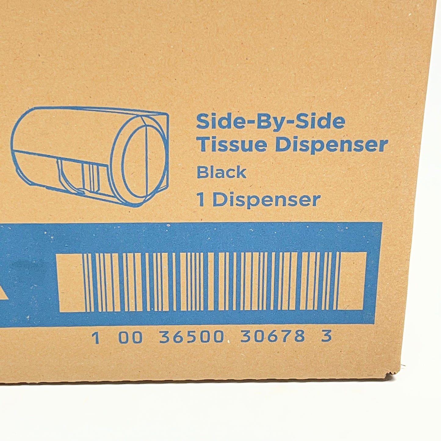 COMPACT 2 Roll Coreless High Capacity Toilet Paper Dispenser Black 56784A