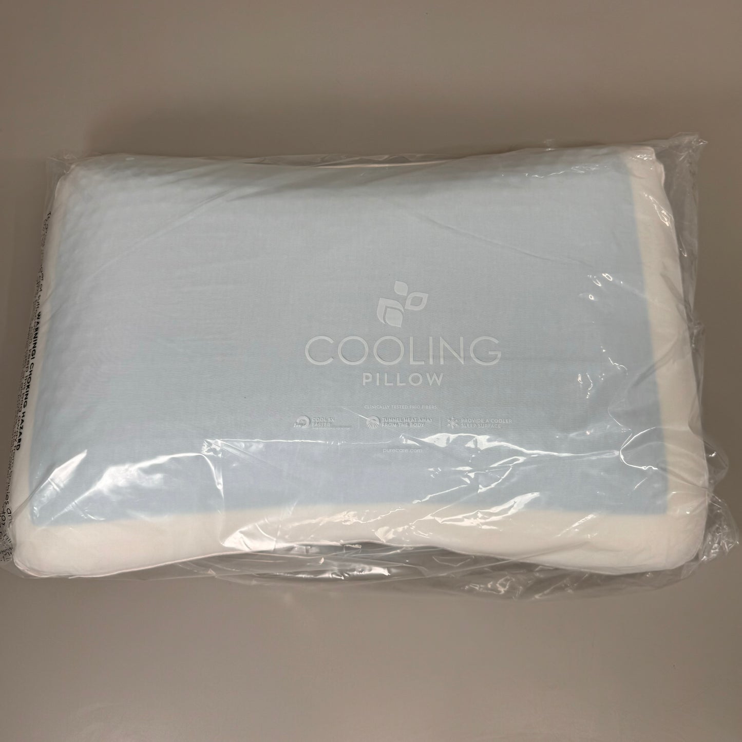 PURE CARE Cooling Gel-egant Sculpted Memory Foam Pillow Standard Size White