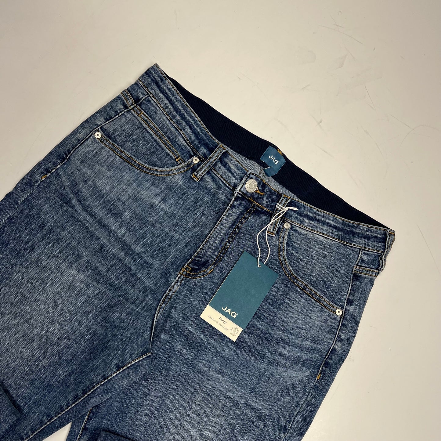 JAG Ruby Mid Rise Straight Crop Jeans Women's Sz 16/26 Ocean Front J2877SCV321