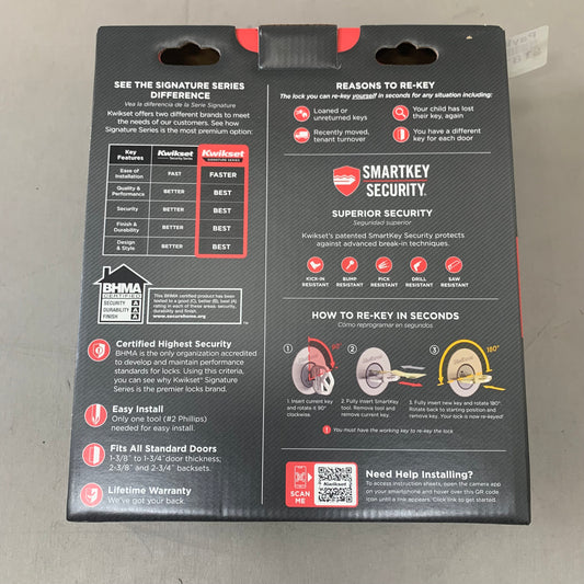 KWIKSET Entry Door Knob & Single Cylinder Deadbolt Combo 1-3/8" to 1-3/4 Door Thickness Juno Polished 99910-032