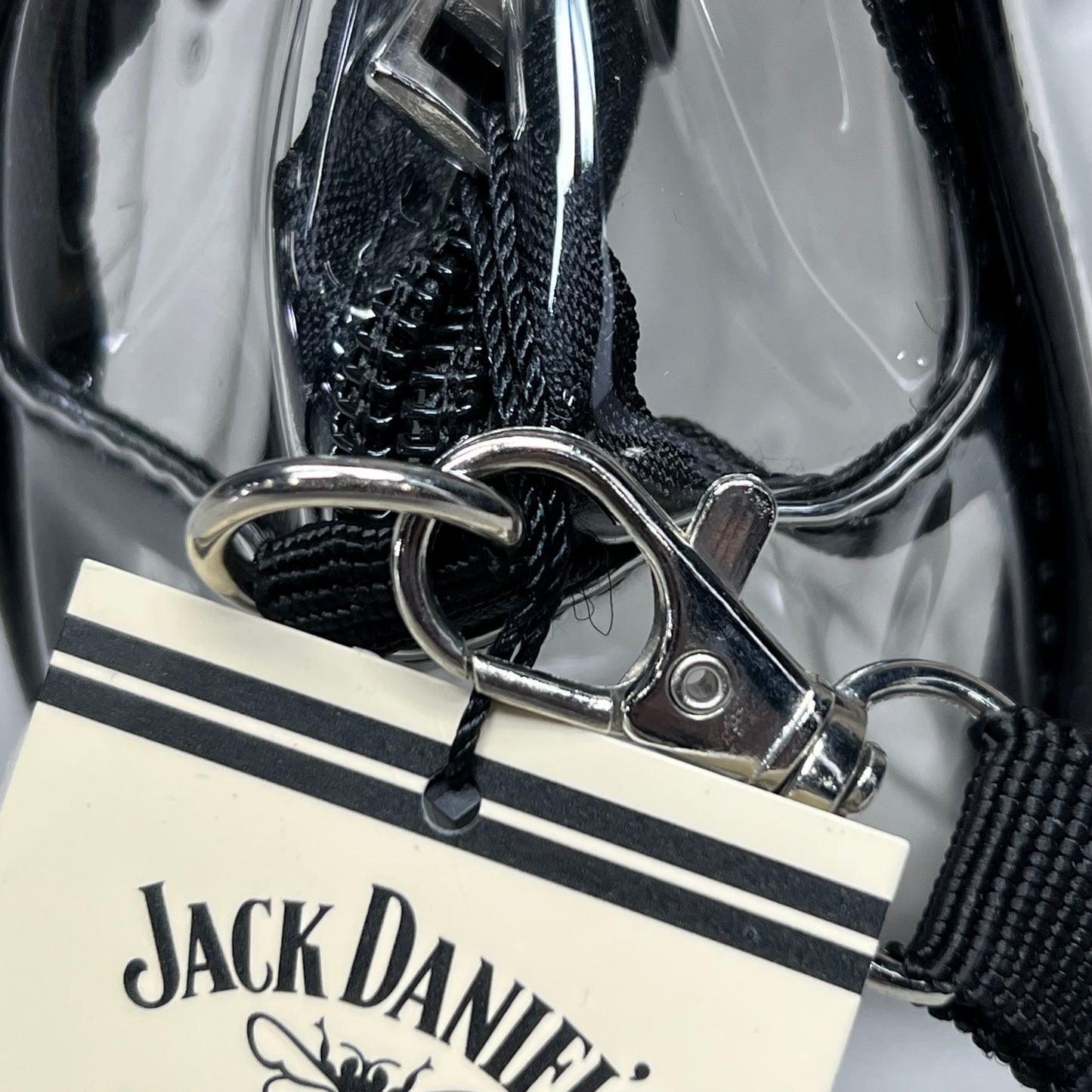 ZA@ JACK DANIEL'S (30 PACK) Tailgate Clear Zipper Travel Purse Bag Sz 7.5"L X 5"H X 3.5"W (New) C