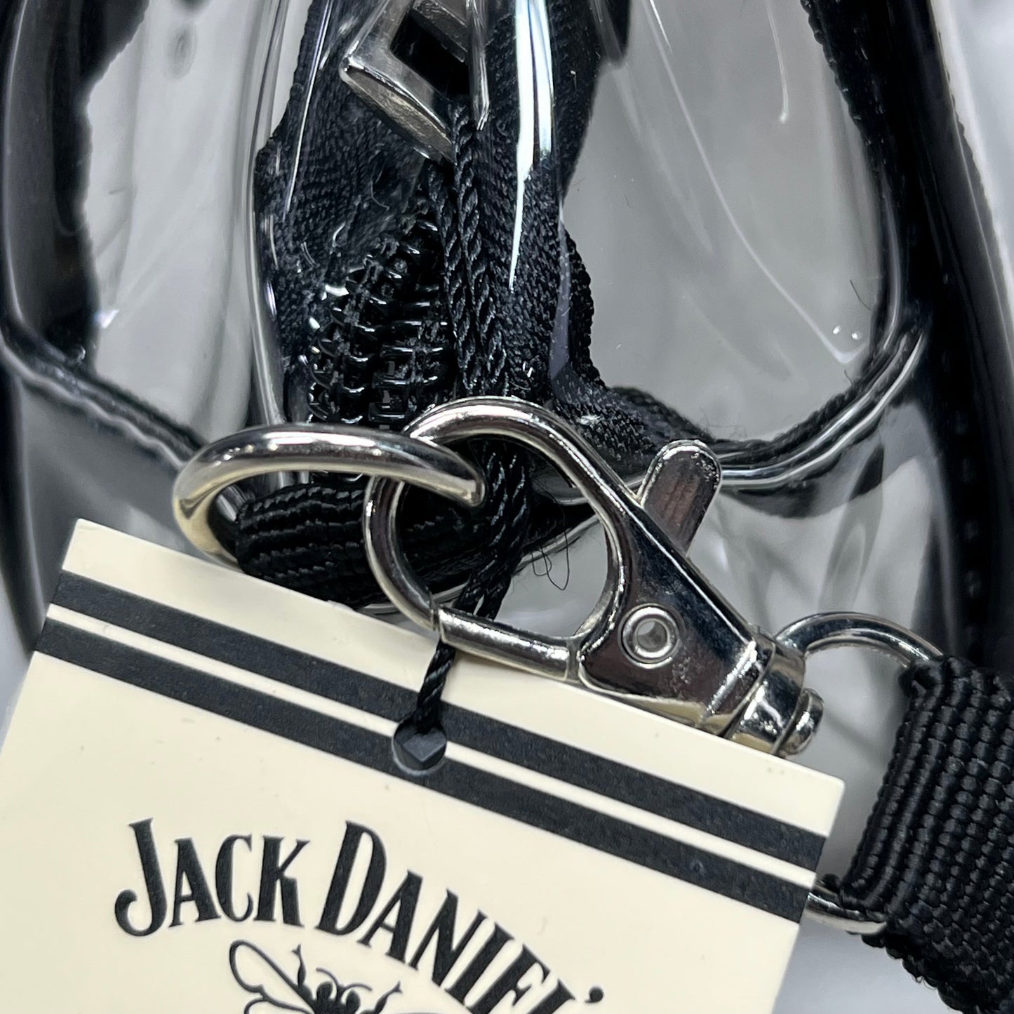 ZA@ JACK DANIEL'S (3 PACK) Tailgate Clear Zipper Travel Purse Bag Sz 7.5"L X 5"H X 3.5"W (New) G