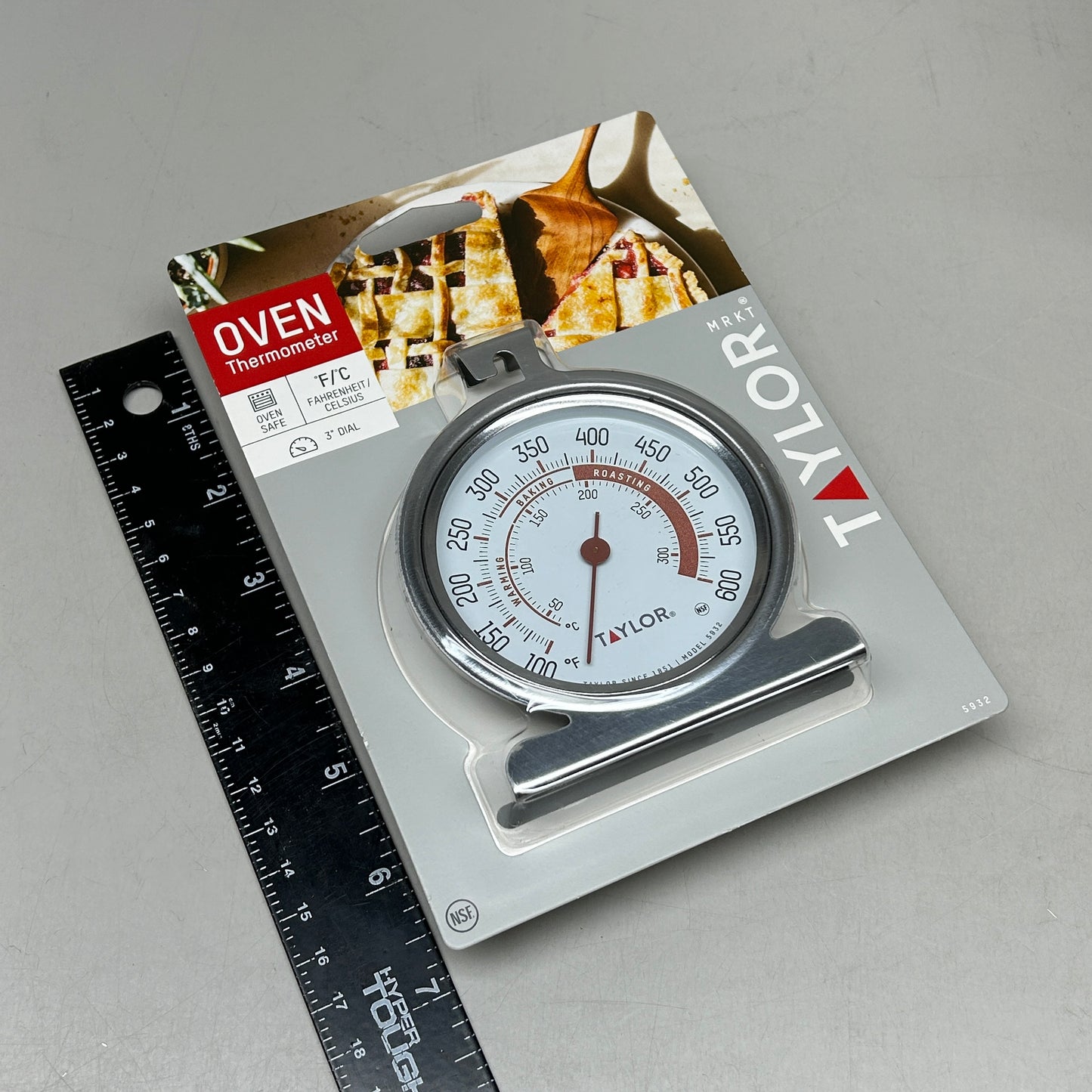 TAYLOR Analog Dial Oven Thermometer Stainless Steel 5932 (New)