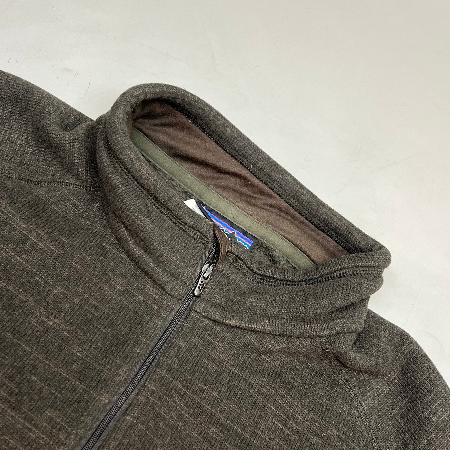 PATAGONIA Quarter Zip w/ Pocket 100% Polyester Jacket Men's Sz XL Brown (Used)