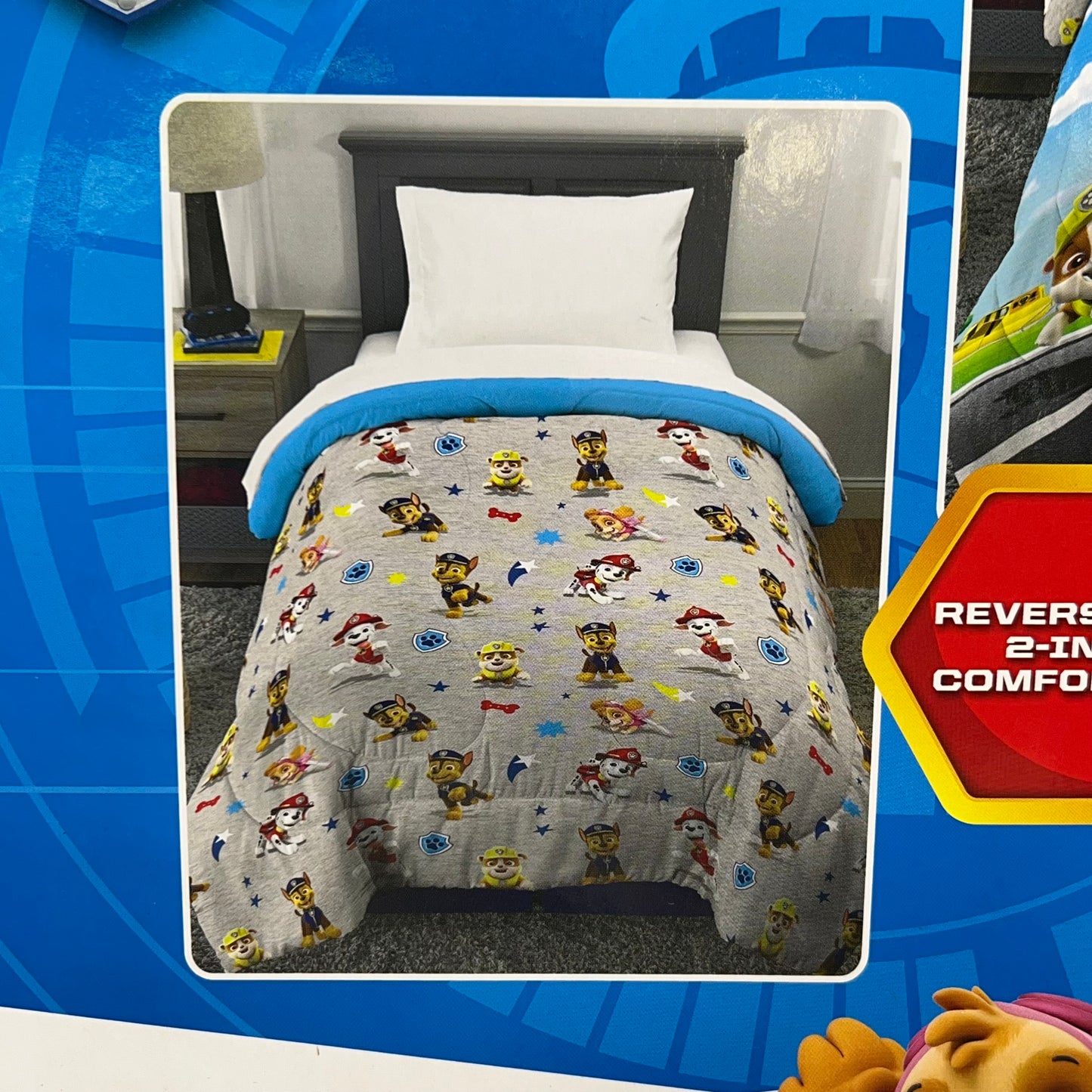 FRANCO / PAW PATROL 100% Microfiber Revisable 4 Piece Twin/Full bed set 6B656B