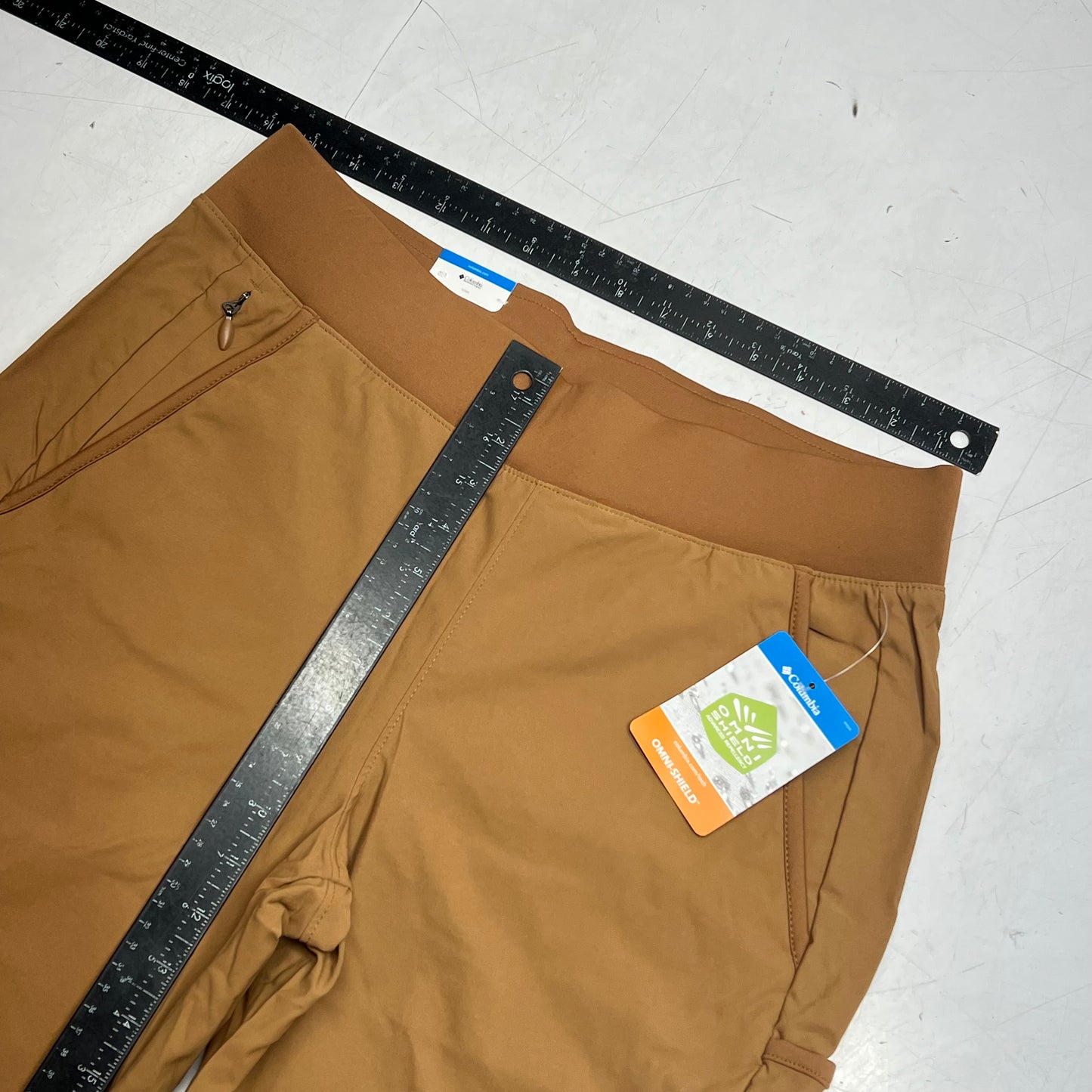 COLUMBIA Leslie Falls Pants Straight Leg Women's Sz M  Camel Brown 2087031