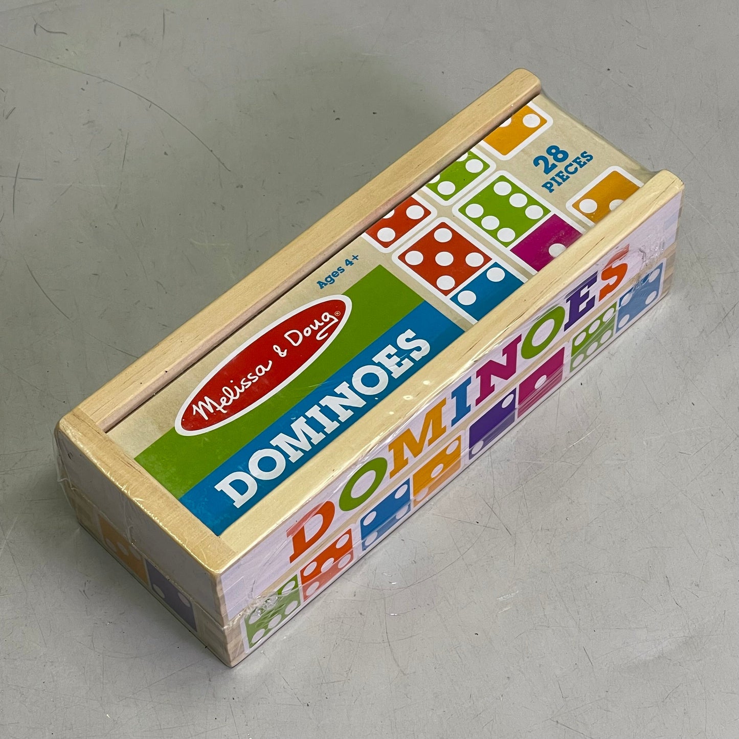 ZA@ MELISSA & DOUG Dominoes Game 28 Pieces Multicolor Wood 30388 A