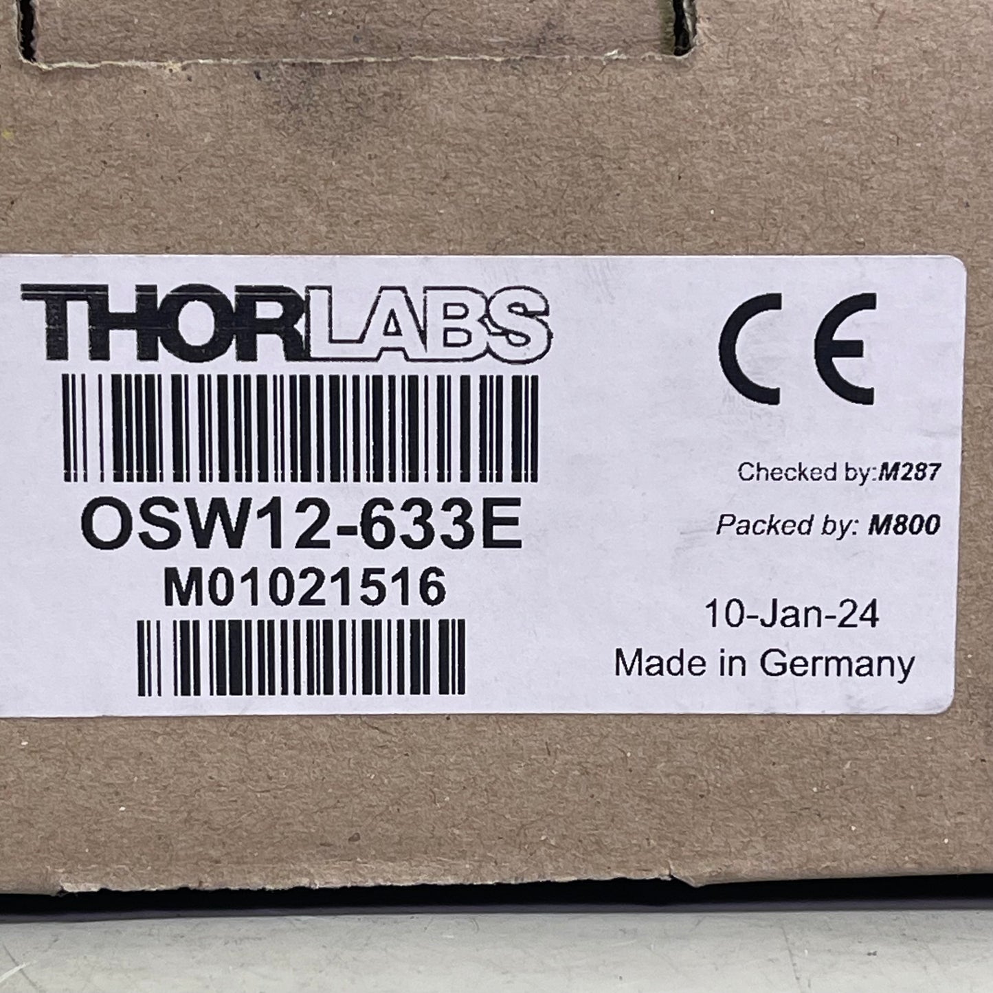 THORLABS Fiber Optic Switch Kit MEMS 1x2 600-800nm OSW12-633E