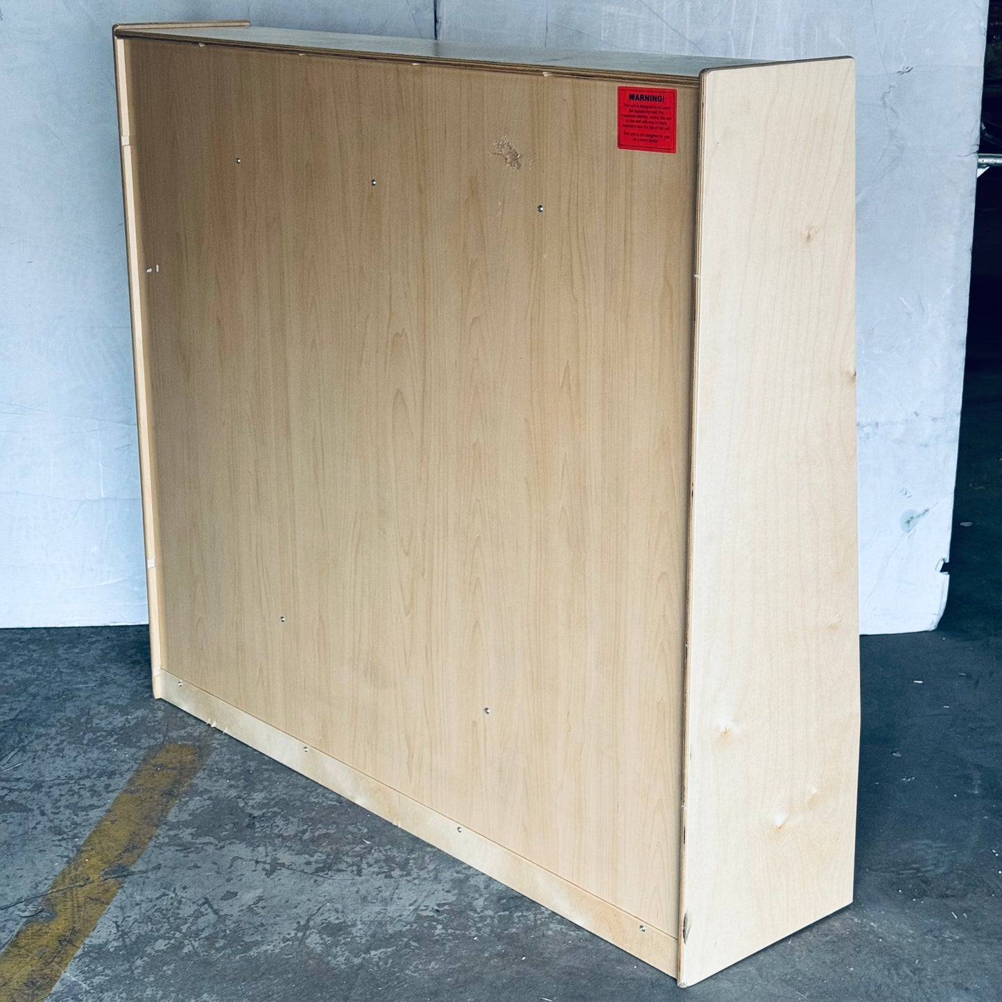 ZA@ CHILDCRAFT 5-Section Coat Locker with Bench Sz 53.5”Lx48”Hx10”W, Wood Color (AS-IS, A Little Damage)