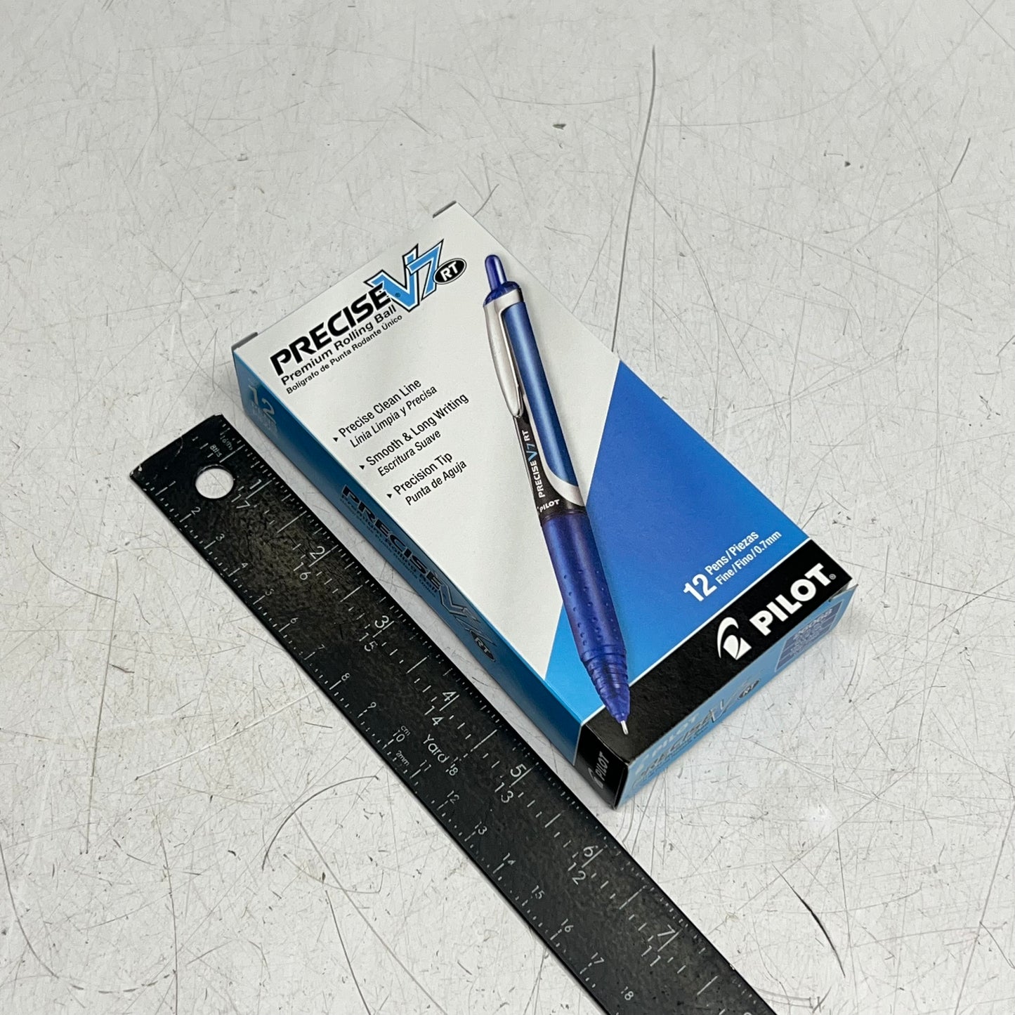 PILOT (2 PACK, 12 EACH) Precise V7 Retractable Rollerball Pens Fine 0.7 mm Blue