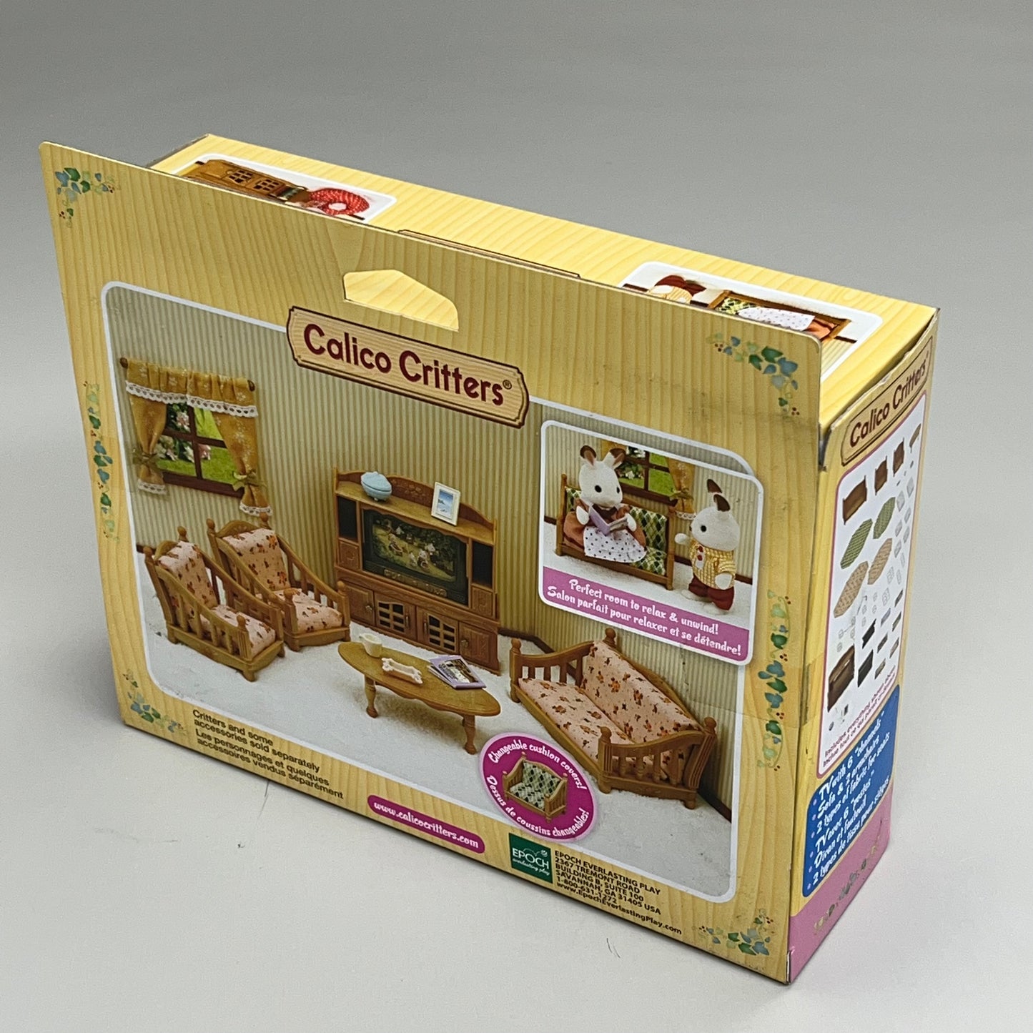 CALICO CRITTERS Comfy Living Room Set w/ Changeable Cushion Covers 40 pc CC1808