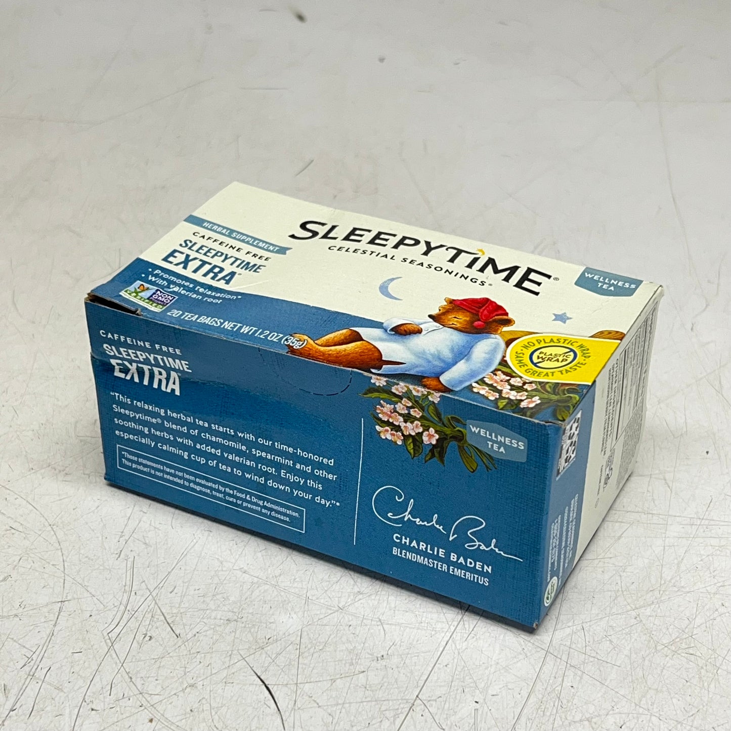 CELESTIAL (6 PACK, 20 EACH) Sleepytime Extra Wellness Tea Caffeine Free BB 07/27