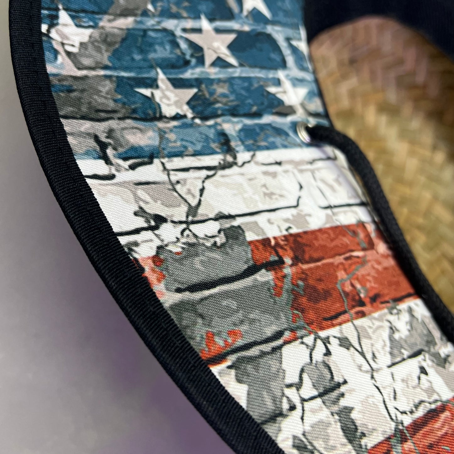 FUN FACTORY Novelty Natural Straw Hat 5.0 Patriotic (USA) 360 Degree Coverage