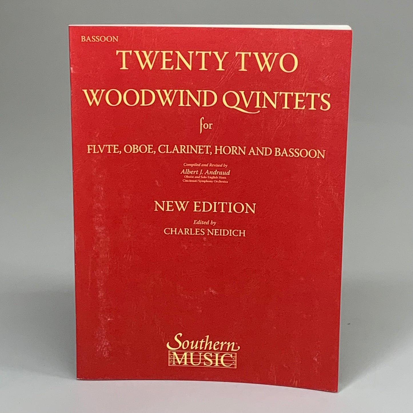 SOUTHERN MUSIC (5 PACK!) Twenty Two Woodwind Quintets New Edition Red AS-IS