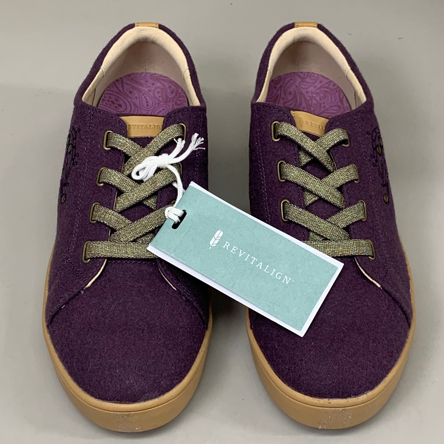 ZA@ WACO Malibu Sparkle Genuine Leather Elastic Laces Womens Sz 12D Vintage Violet A612797