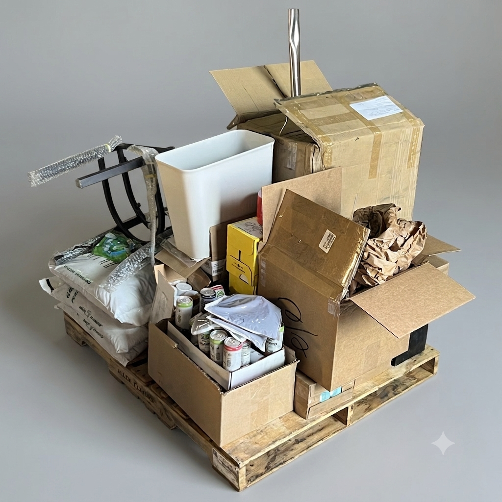 ZA@ Pallet of MIXED Chair, Food, Drink, Mayonnaise, Can, Foam, Etc... (AS-IS)