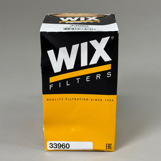 WIX Fuel/Water Separator Filter 7 Micron Rating Spin-On Cellulose Black 33960