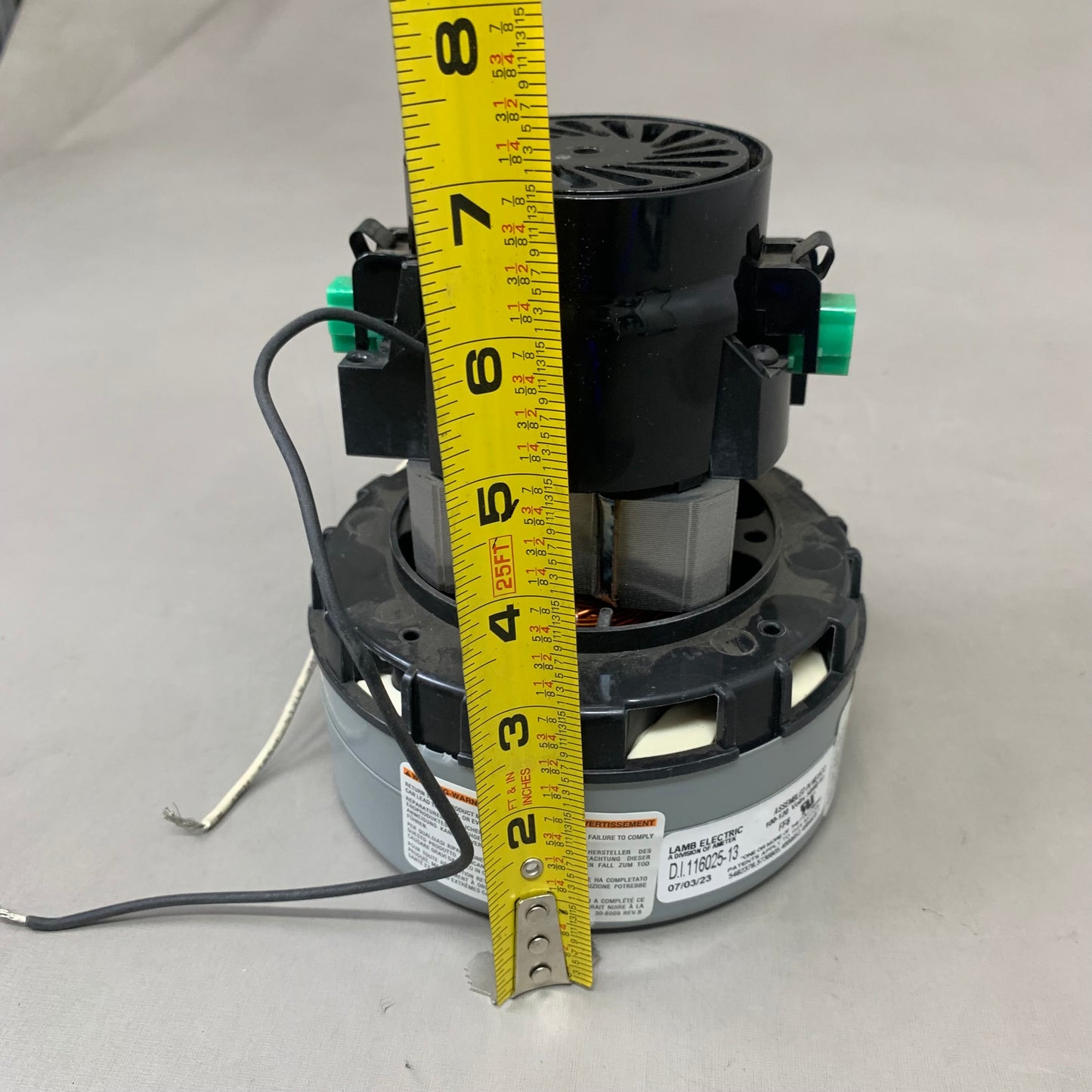 LAMB ELECTRIC Ametek Motor For Thermax Extractor 100-120 Volts 116025-13