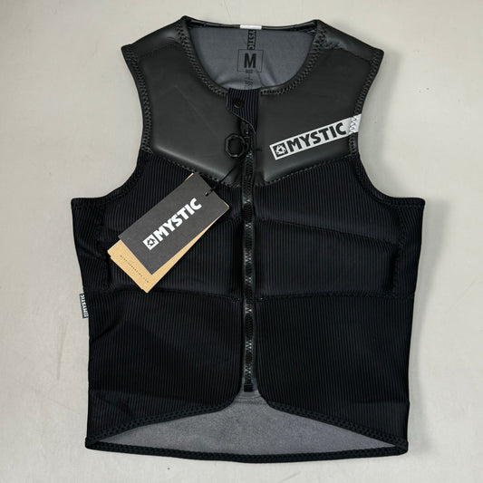 MYSTIC Block Impact Vest YKK Front-Zip & Clash Foam Sz M Black 35005.200107