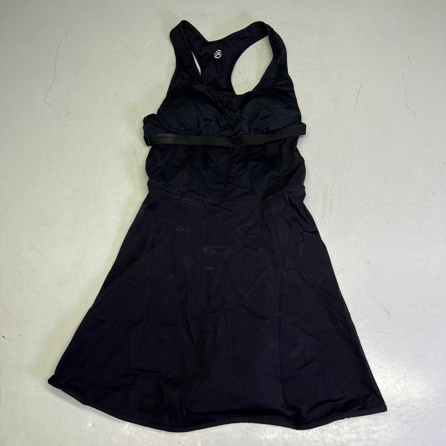 ATTRACO Racerback Athletic Dress W/ Breathe Mesh Shorts Women's Sz M Black (As-is)