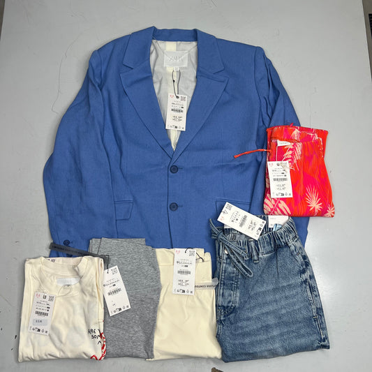 ZA@ ZARA Lot Of Assorted Clothing Blazer, Pants & Tops Women's & Children's / M/L Multicolor