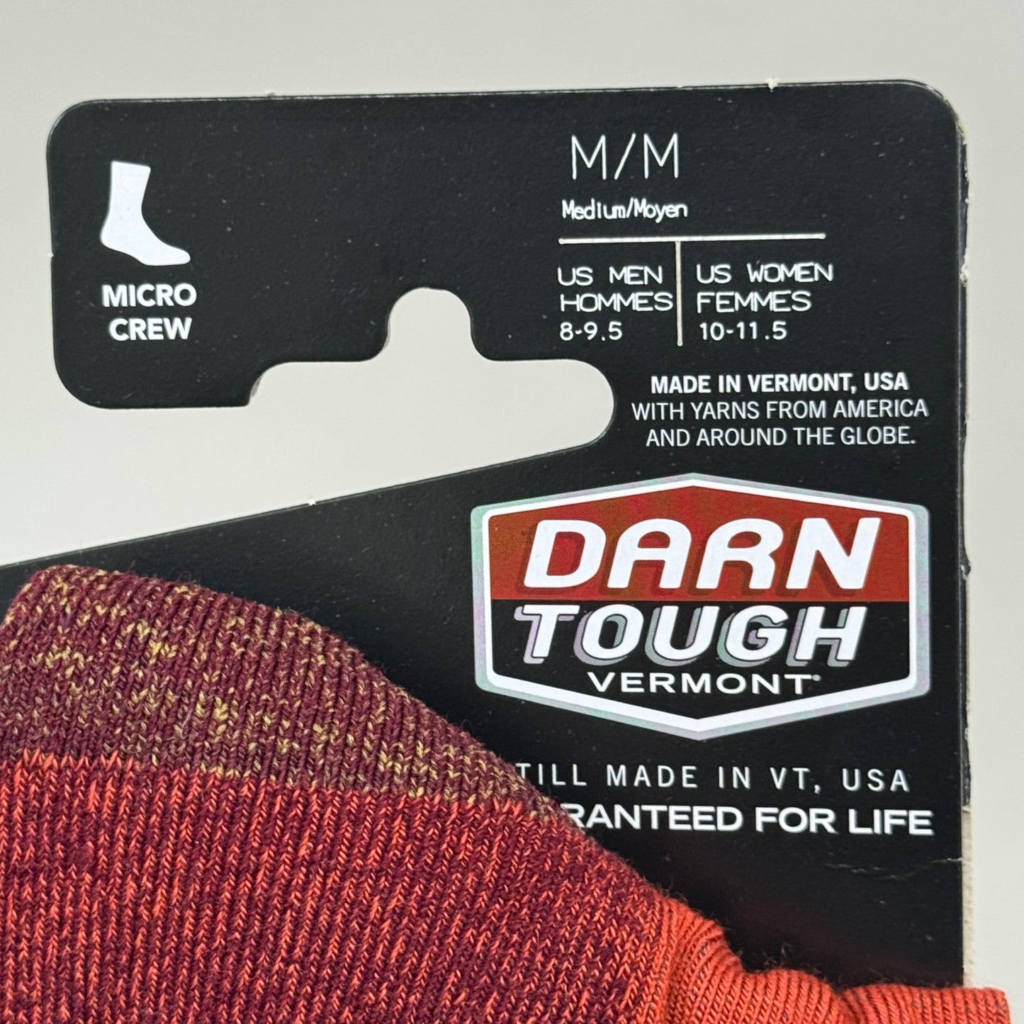 DARN TOUGH Hike/Trek Socks Micro Crew Lightweight Men SZ M 8-9.5 Teal Merino Wool