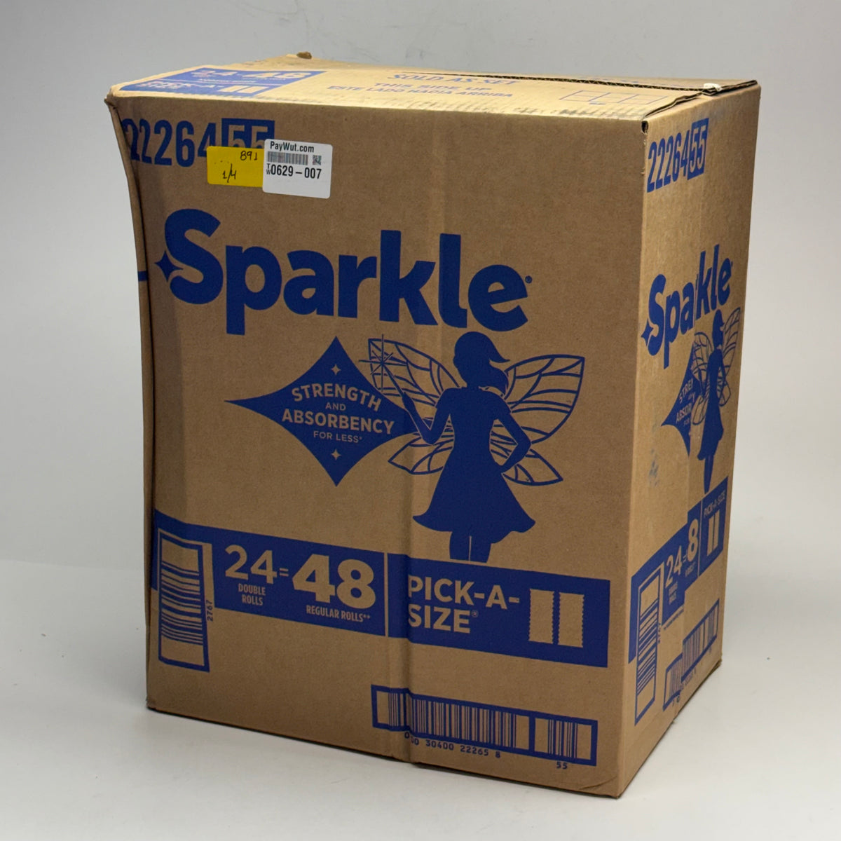 SPARKLE (24 PACK) Paper Towels Double Rolls Sz 11" x 6" Sheets - White 2226455
