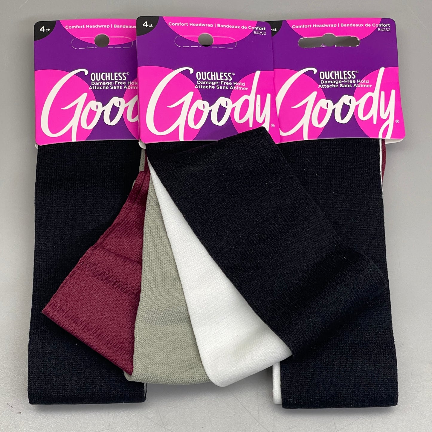 GOODY 3 Sets of 4! Comfort Headwraps Ouchless Damage-Free Hold 3000582 (New)