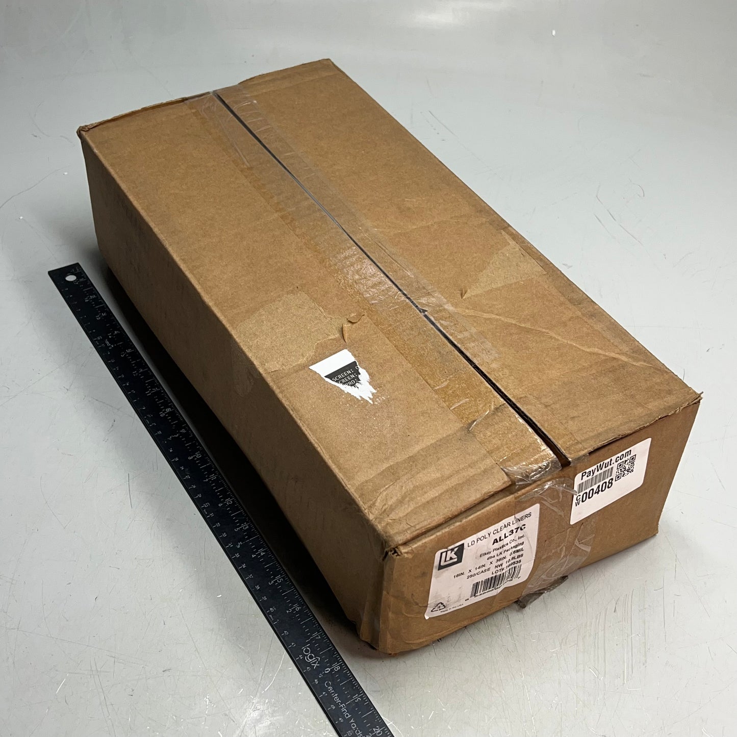 ZA@ LK LD Poly Trash Can Liner Low Density 20-30 Gal Clear ALL37C