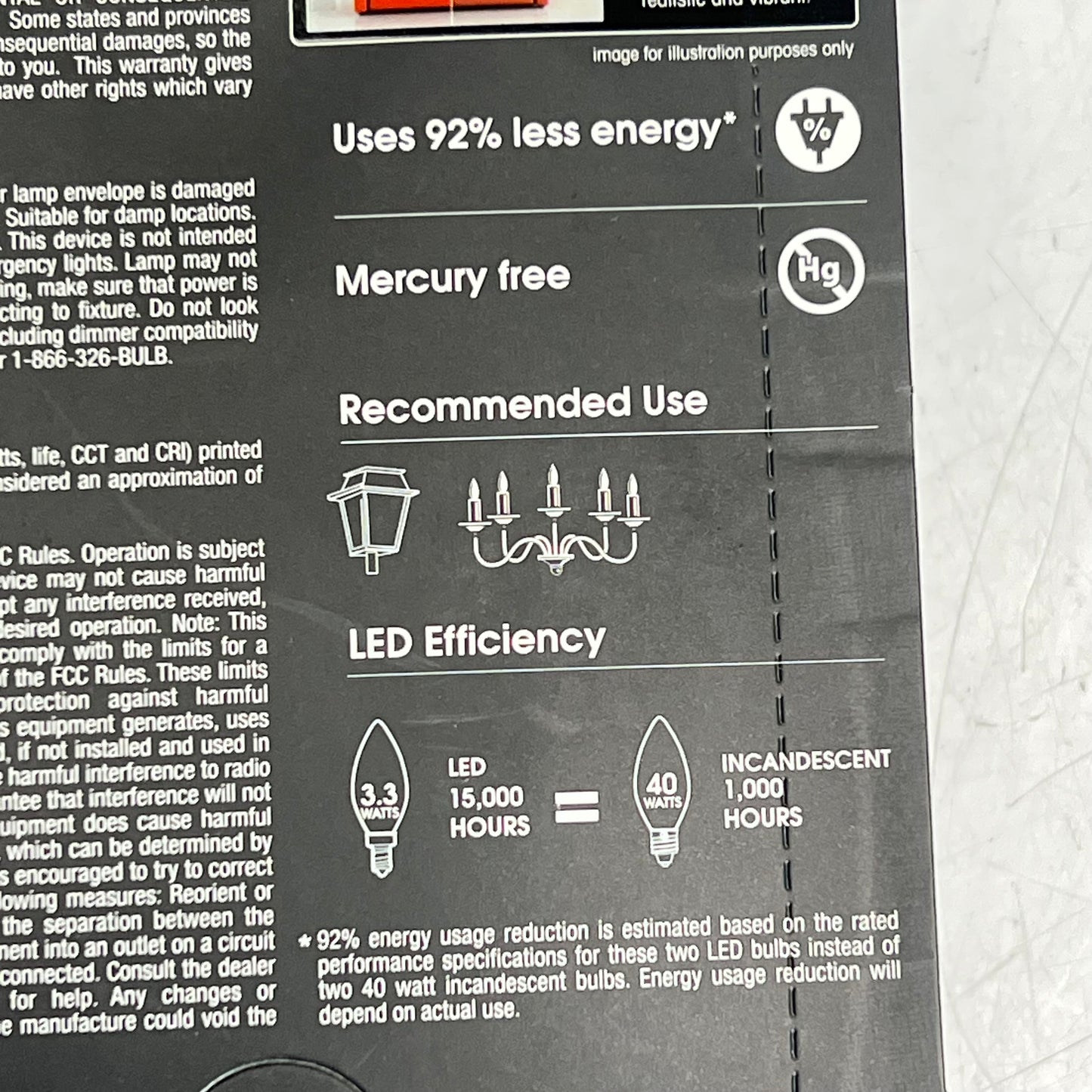FEIT ELECTRIC (6 PACK) Natural Light Bulbs 40W E12 Soft White BPCTC40927CA/FIL2