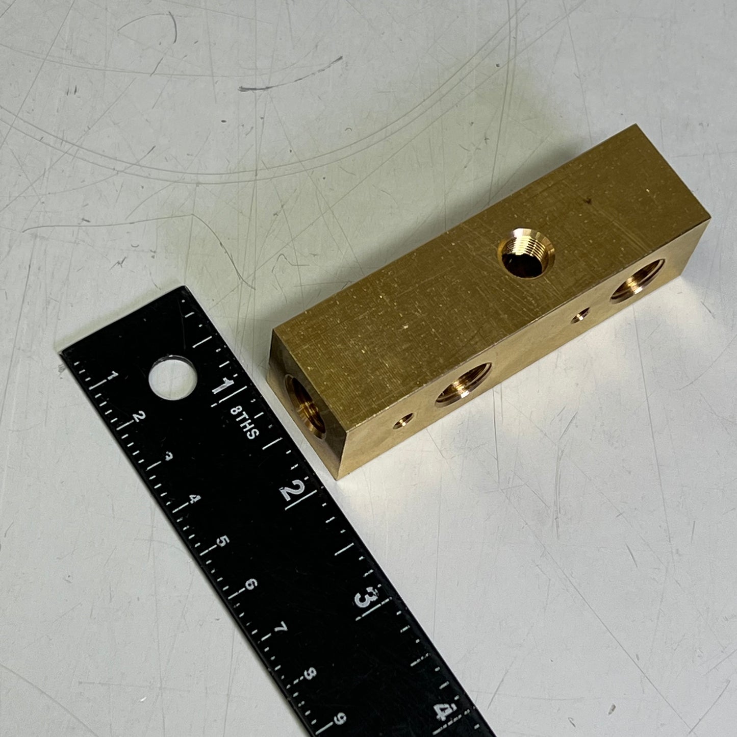 UNIVERSAL Hi-Pressure Manifold Hydramaster HI-PSI Brass 3-3/4"Lx1"W 000-090-008