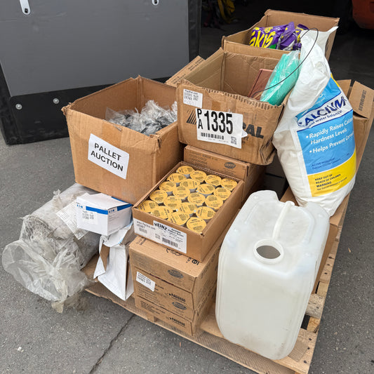 ZA@ Pallet of Large Fabric Roll, Dental Tips, Jug, USB Cables, Peanut Butter,TAKIS, & BOOST (all past Date) (AS-IS)