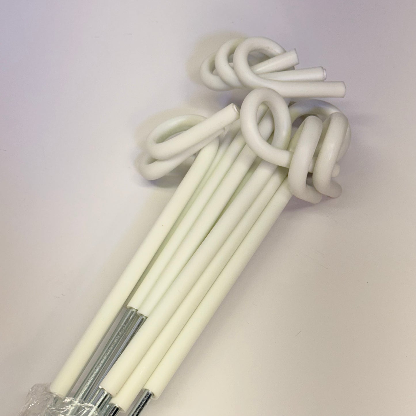 ZA@ FENSMILE (8 PACK) Fence Shock Systems Pig Tail Galvanized 41 in White (New-AS-IS)