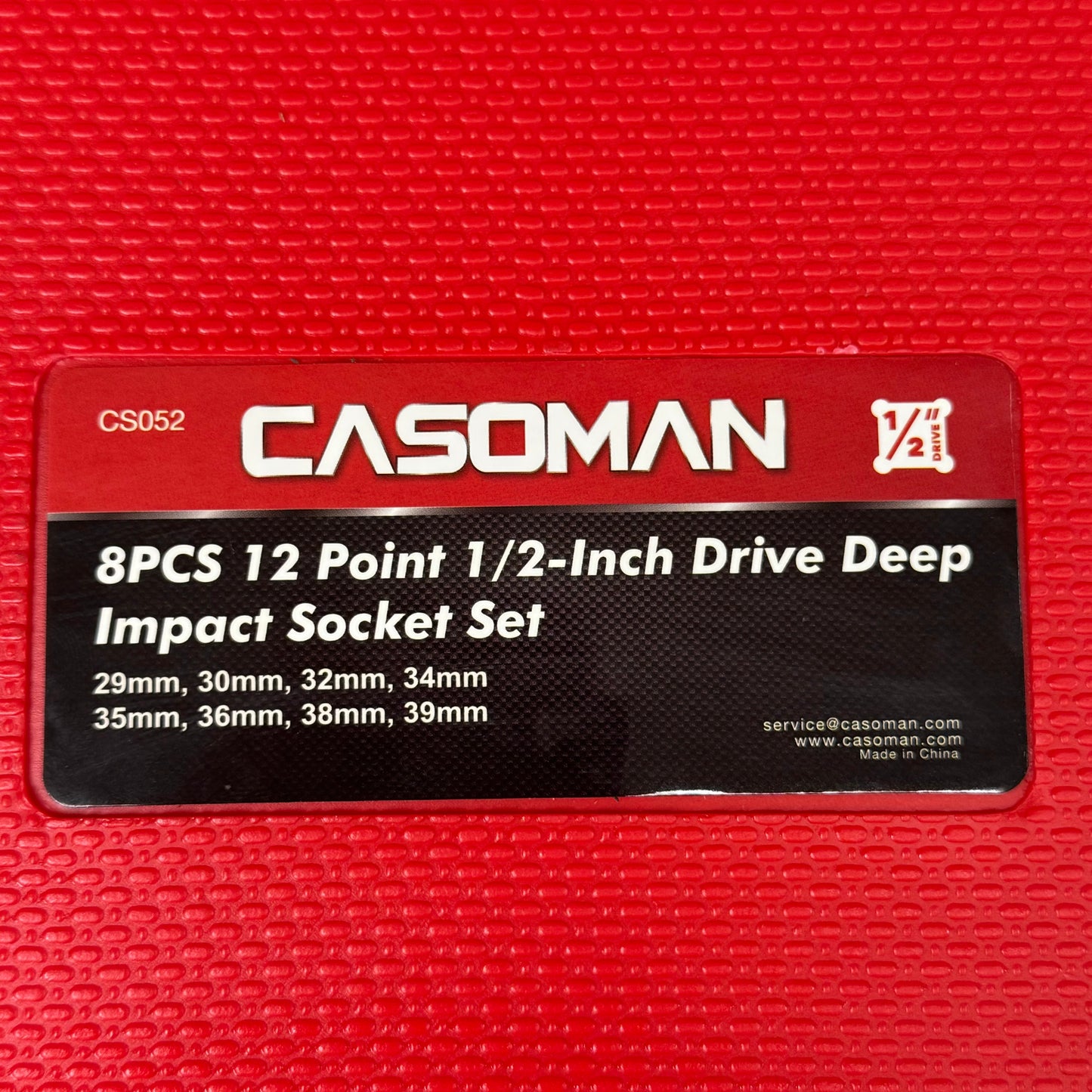 CASOMAN 12 Point 1/2" Drive Deep Spindle Axle Nut Impact 8 Pce Socket Set As-is