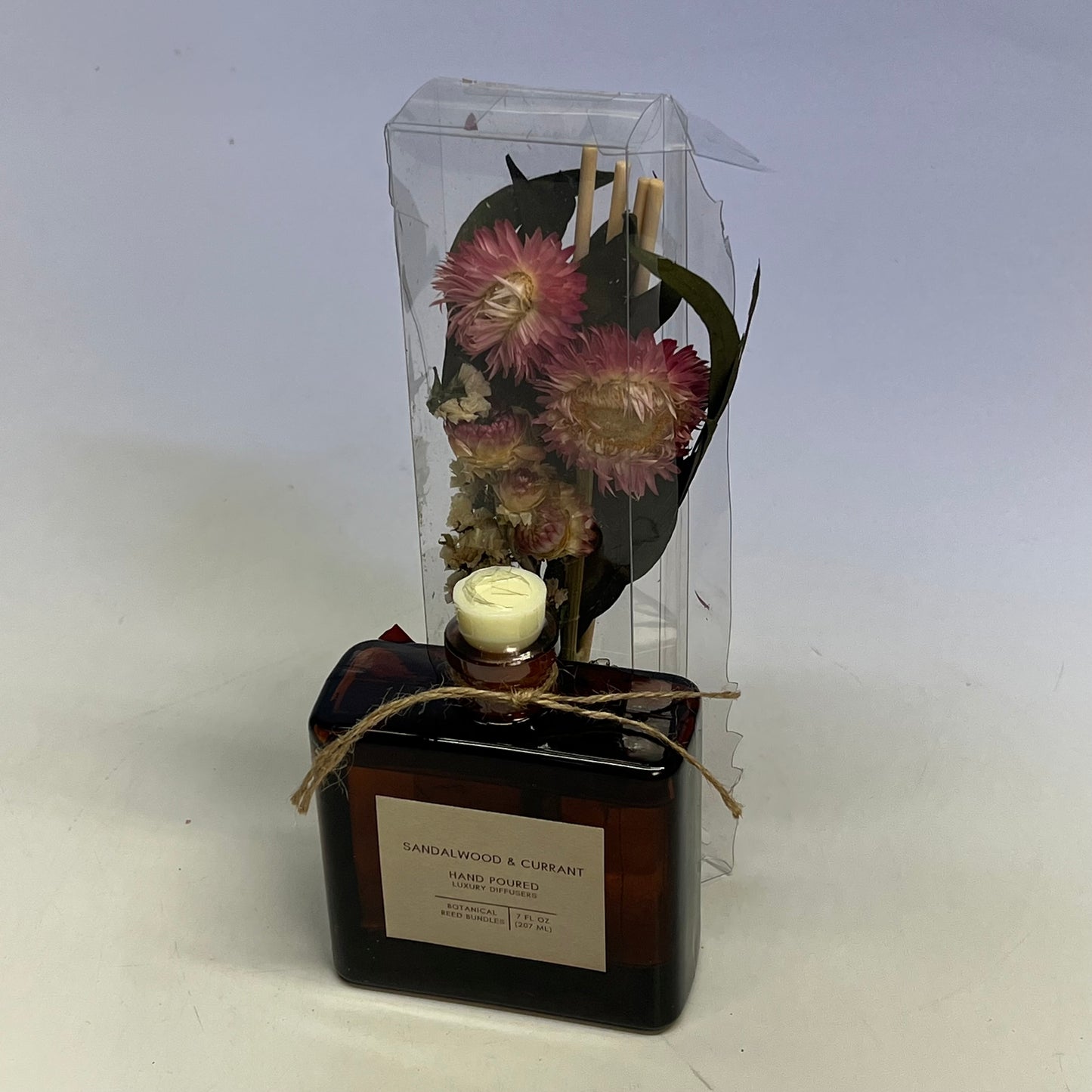 ANDALUCA HOME Sandalwood & Current Dried Reed Bundle Fragrance Diffuser 7 fl Oz