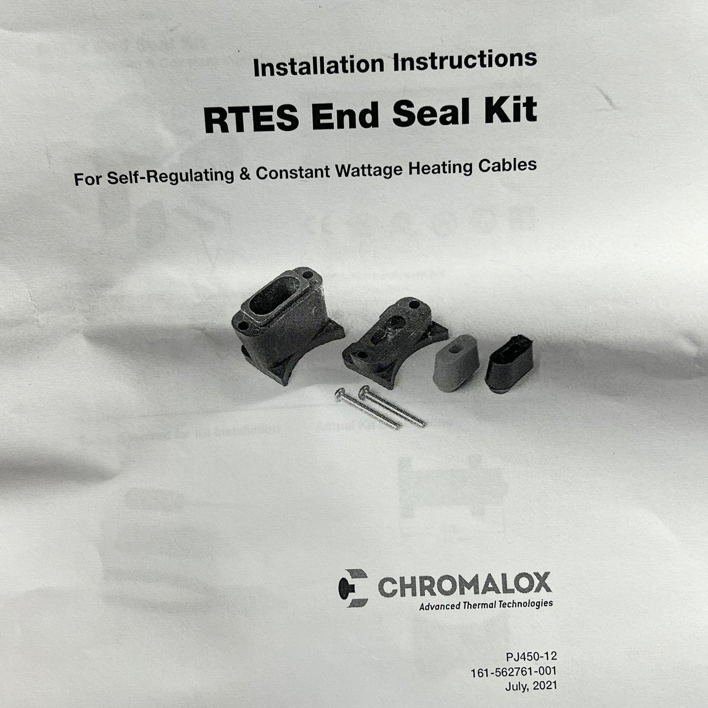 CHROMALOX Rtes End Seal Kit 4x Rate Enclosure Waterproof Cable Entry RTES-389570