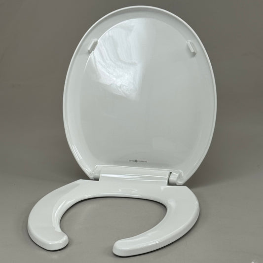 JONES STEPHENS Slow Close Premium Plastic Toilet Seat 16 1/2" White C1606OS00
