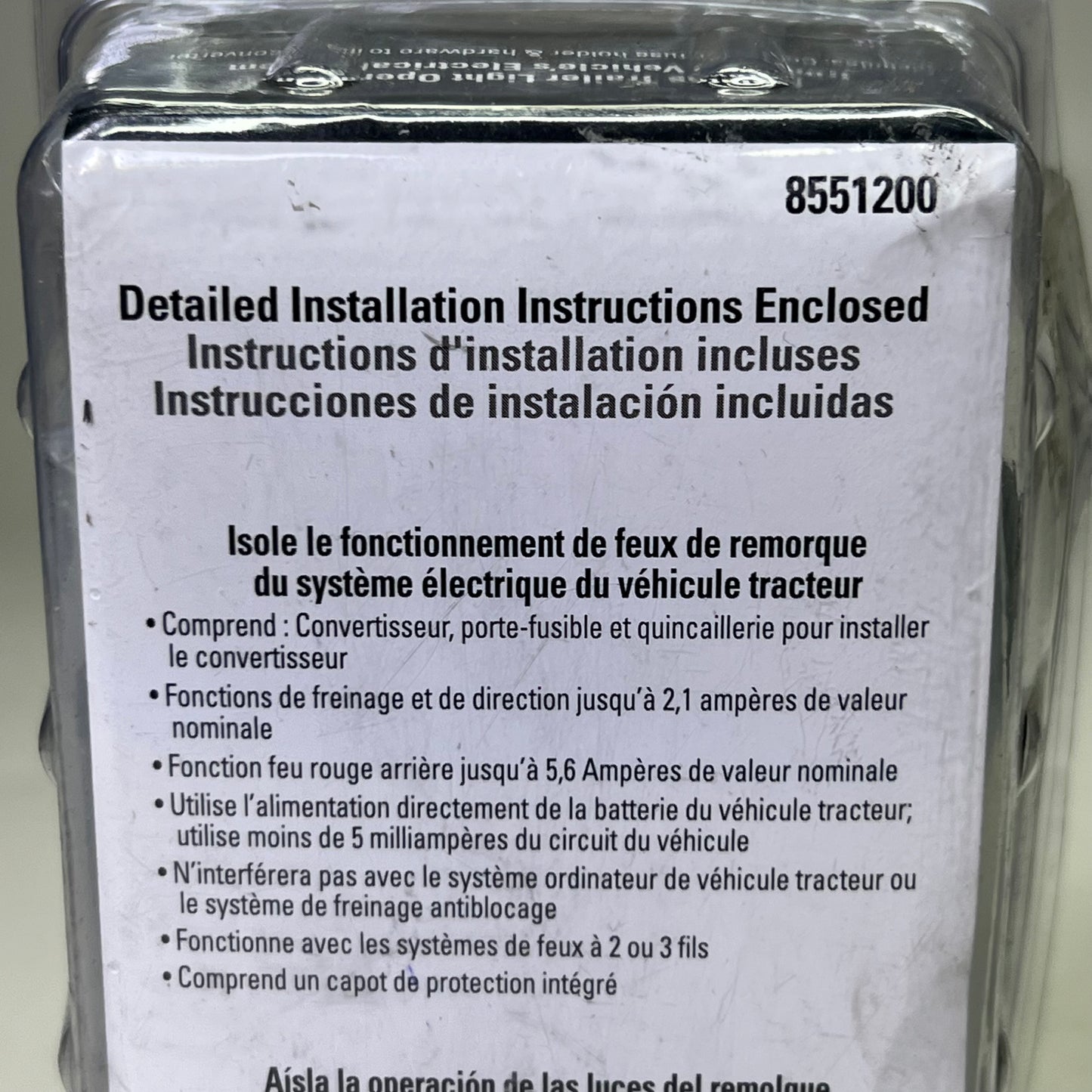 REESE TOWPOWER Powered Tail Light Converter Kit Sz 7" H x 3.5" W 8551200