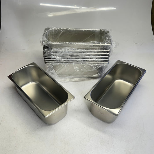 ZA@ CHOICE (9 PACK) 18/8 Stainless Steel Gelato Pan  5 Liter 22 Gauge Silver (As-is)