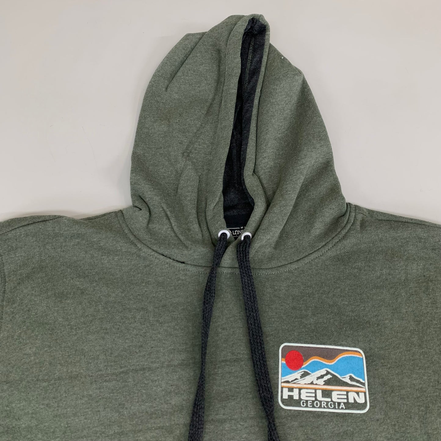 LONEROCK Helen Georgia Tie Hoodie Sz Large Green