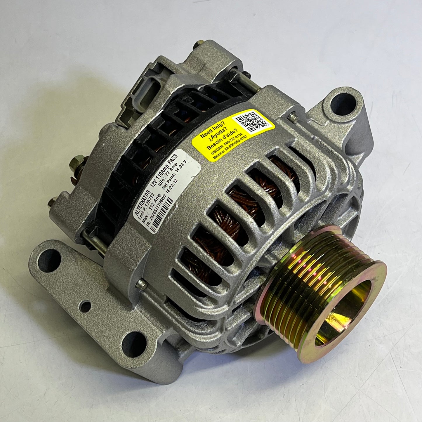 NAPA Remanufactured Alternator Standard 110 a for Ford Model Vehicles  2133133K