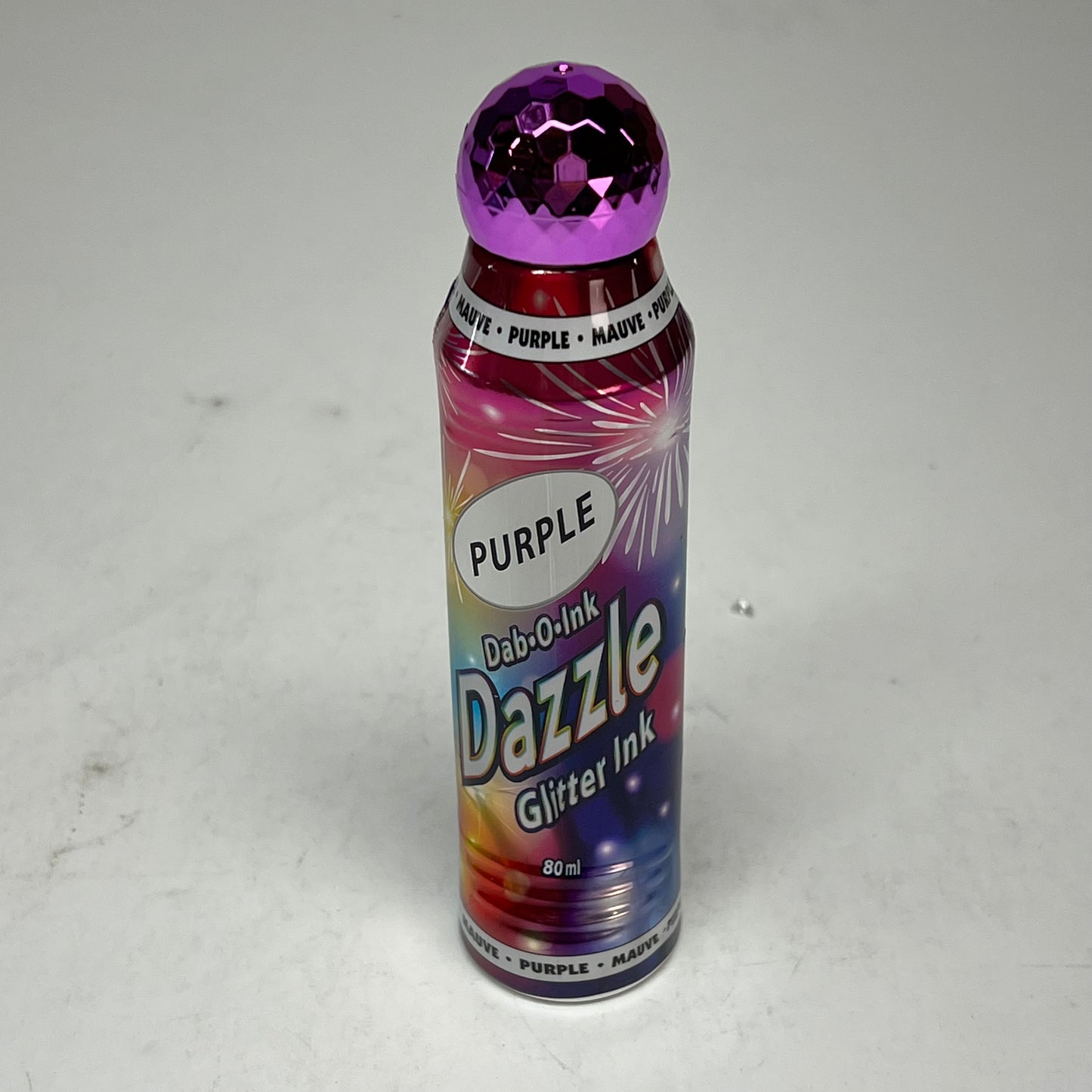 DAB O INK (12 PACK) Dazzle Shimmery Glitter Ink Bingo Dot Marker 80 Ml Purple A26