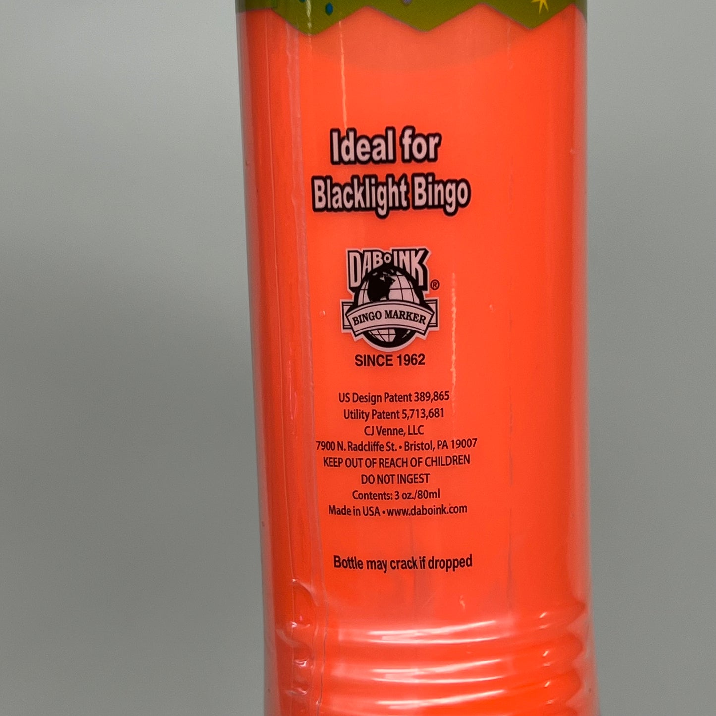 DAB O INK (12 PACK) Super Bright Full Fluorescent Bingo Ink Marker 3oz Orange