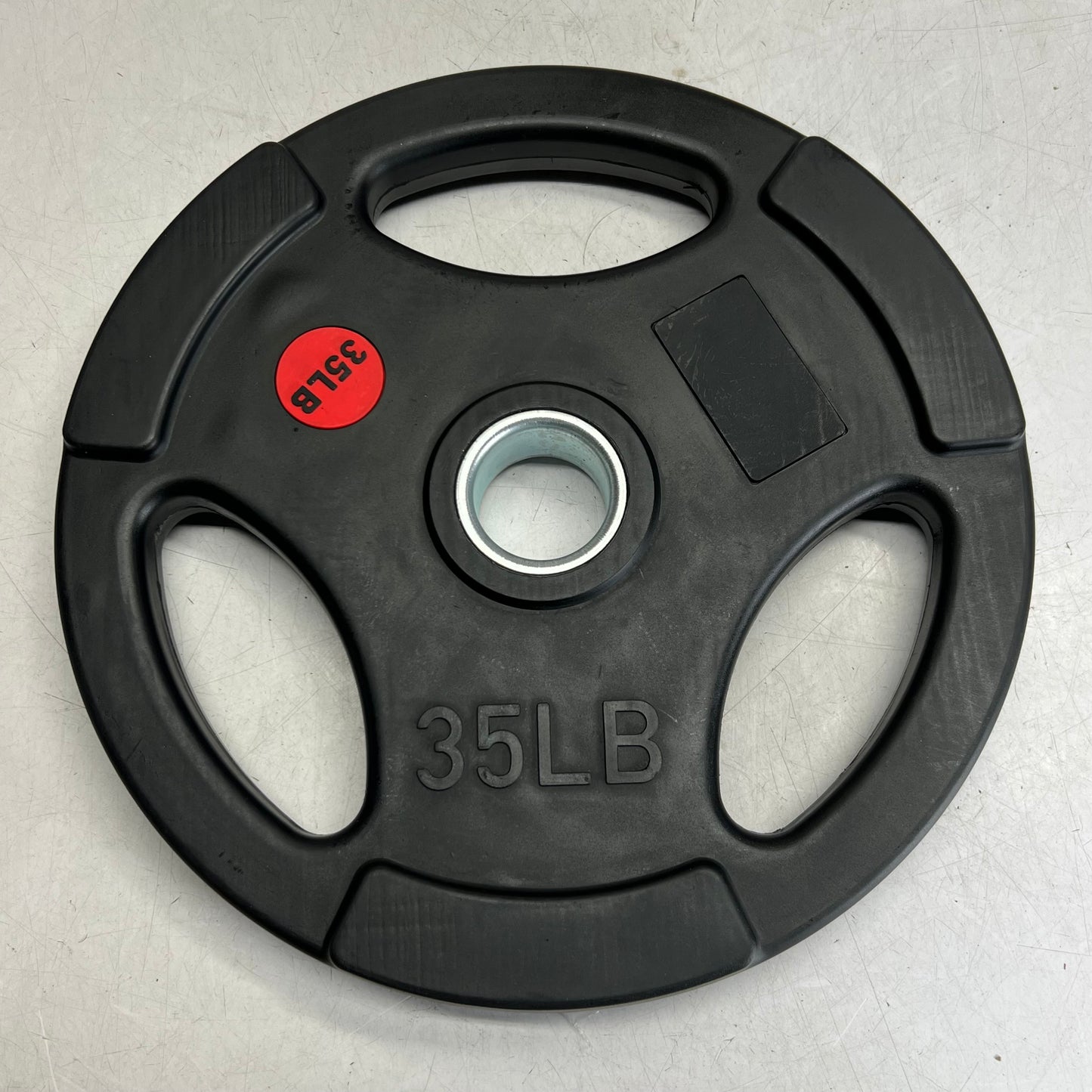 TRI-GRIP Single Rubber Plate 35lb, Black