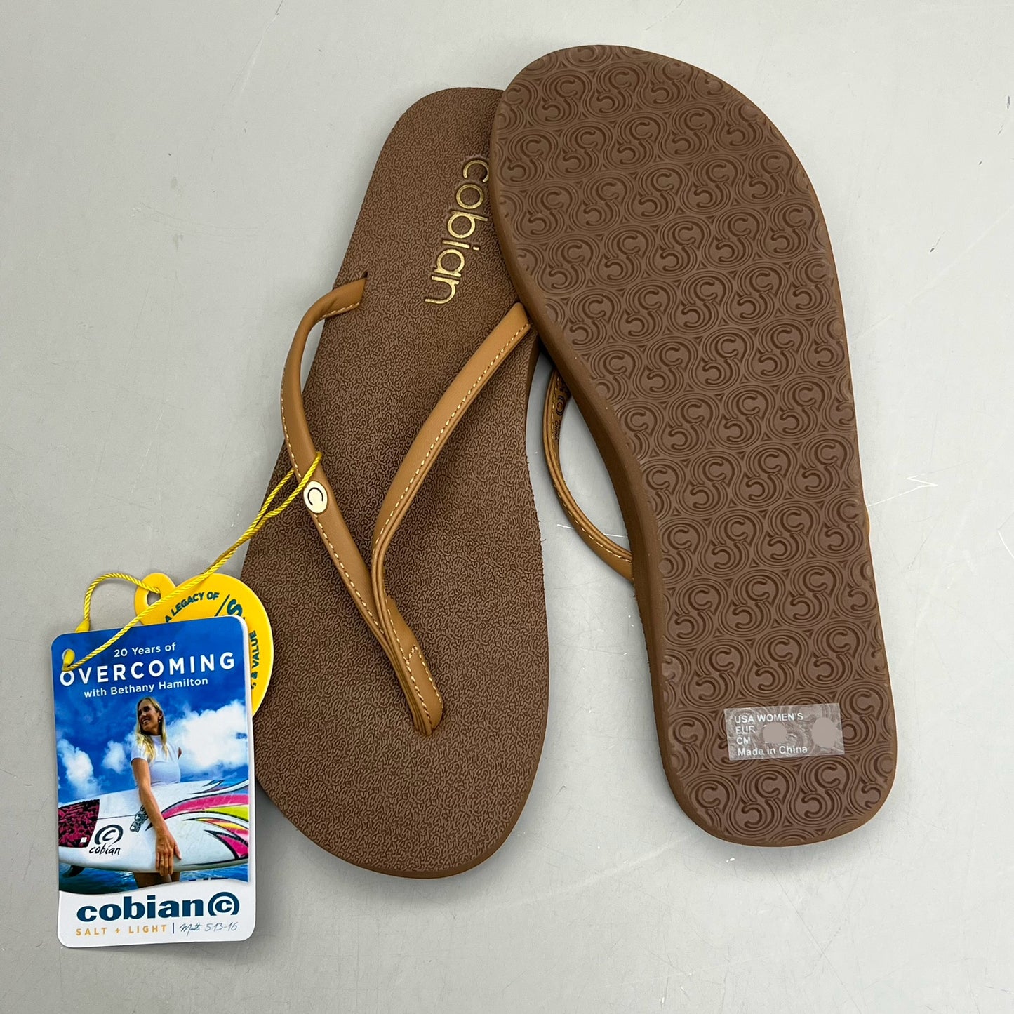 COBIAN Nia's Bounce 2 Synthetic Leather Sandals Women's Sz 10, EU 41 Tan NIA25-230-10