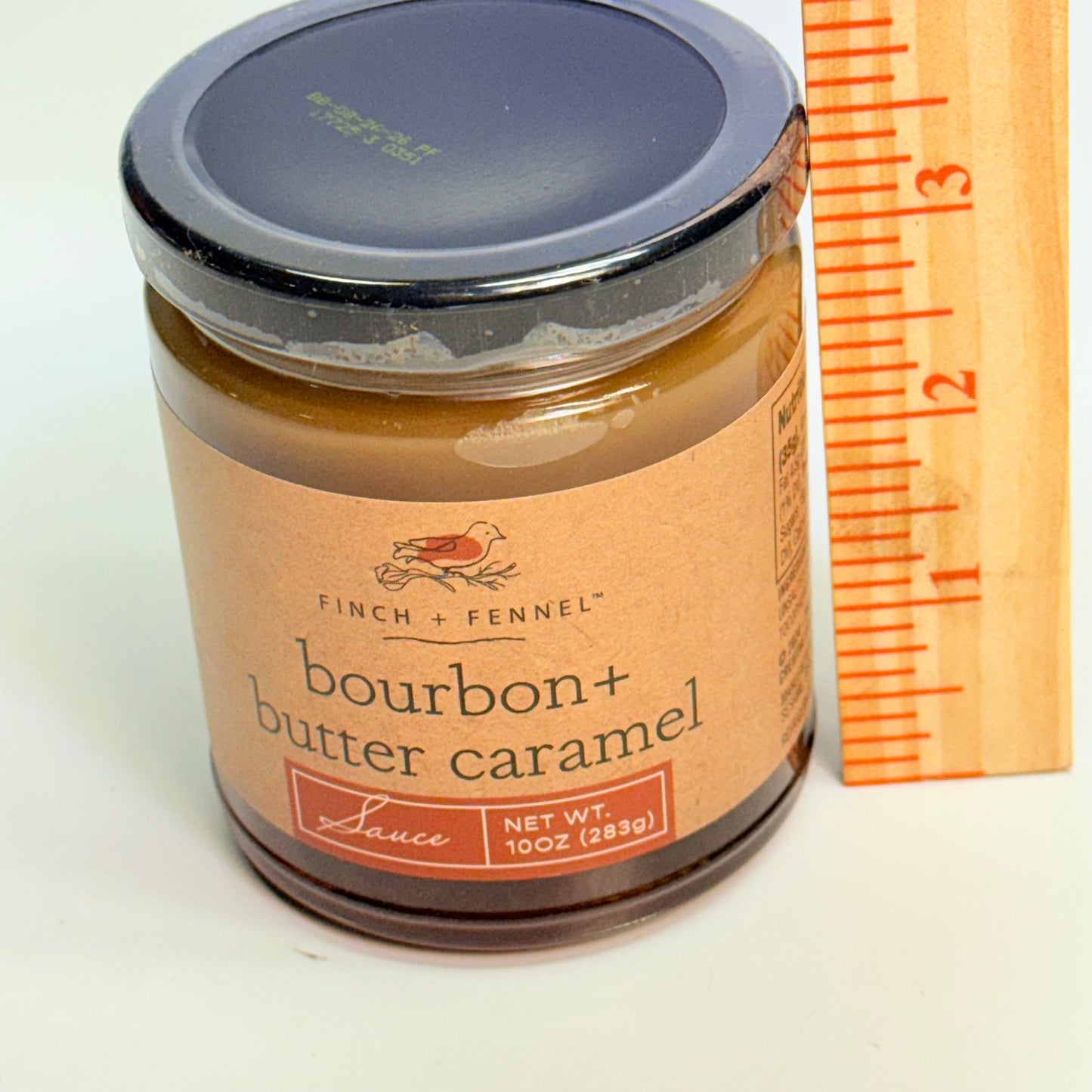 FINCH + FENNEL Bourbon + Butter Caramel Sauce 10 Oz BB 08/26 - New