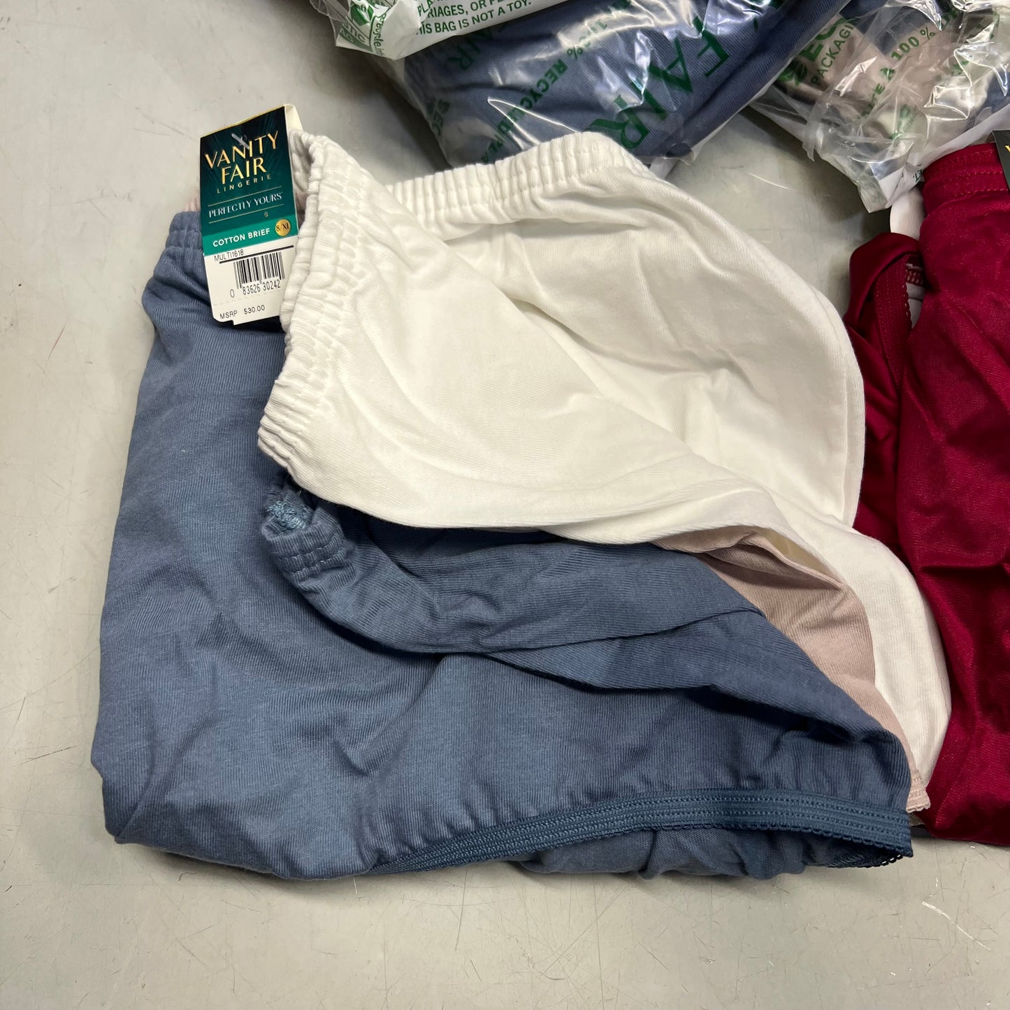 ZA@ VANITIY FAIR Lot of Assorted Underwear Cotton Briefs Women's Variety Sz Multicolor