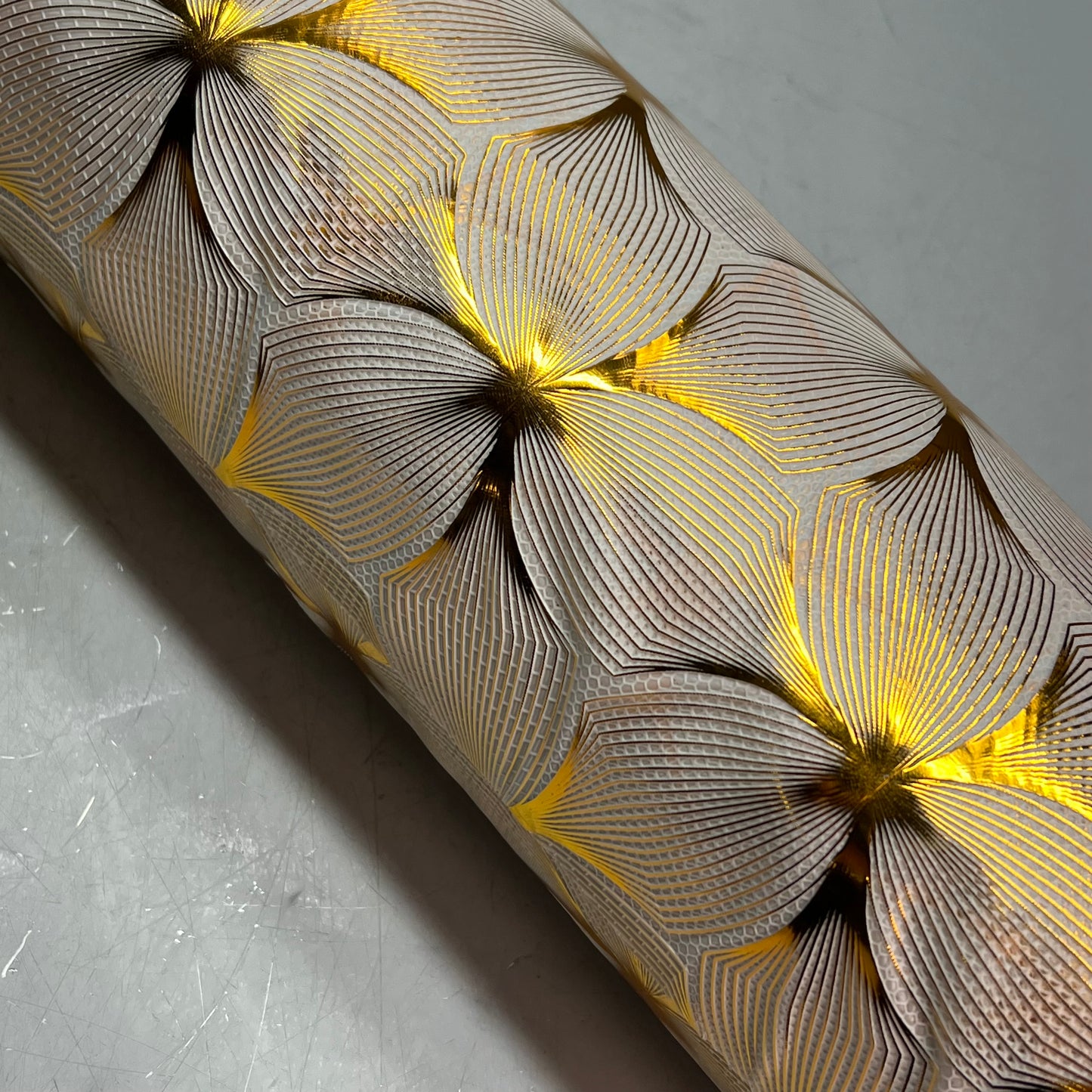 PVC Lace Dining Tablecloth Floral Pattern 54"x60' Clear/Gold