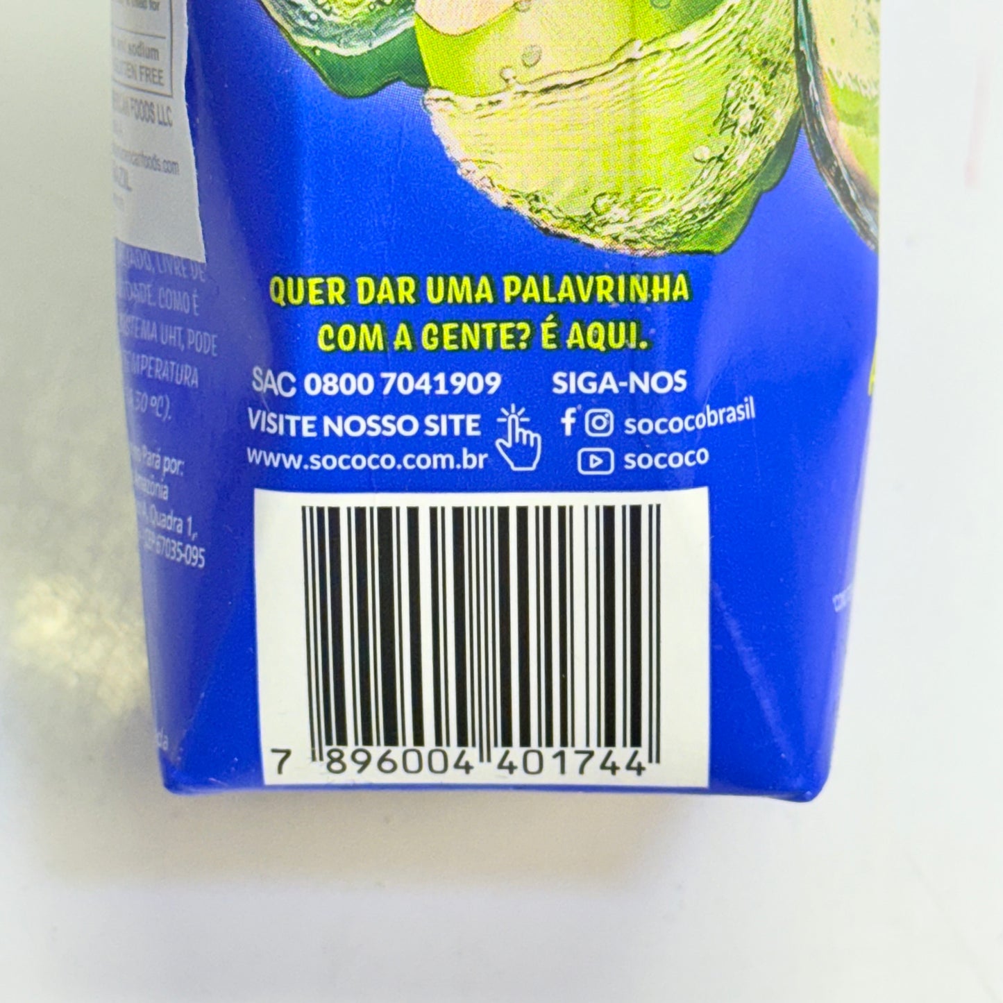 SOCOCO (12 PACK) Agua De Coco Integral 100% Coco Brasileiro 11.2 oz (330 ml)